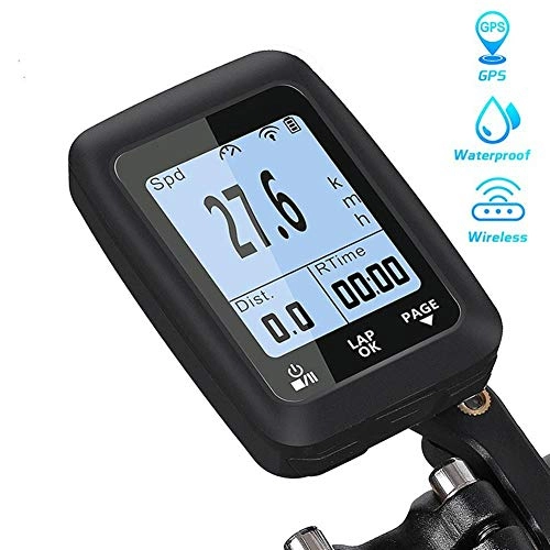 Ordinateurs de vélo : Ordinateur de vélo Compteur kilométrique sans Fil GPS Tracker Faire du vélo Compteur de Vitesse avec rétro-éclairage LCD, USB Rechargeable Nuit Riding Etanche IPX7 pour Mountain Bike