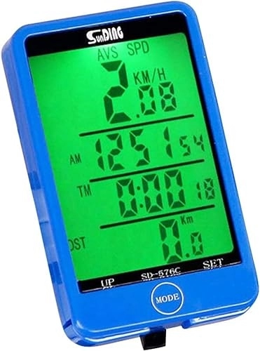 Ordinateurs de vélo : Ordinateur de vélo Filaire chronomètre vélo Compteur de Vitesse Compteur kilométrique chronomètre LCD Ordinateur étanche (Bleu)