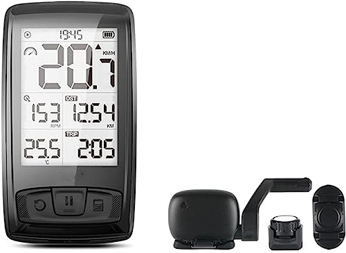 Ordinateurs de vélo : Ordinateur de vélo Multifonctionnel, capteur de Vitesse / pédale sans Fil, Compteur de Vitesse de vélo en Plein air, Compteur kilométrique, écran LCD rétroéclairé