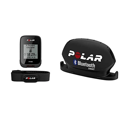 Ordinateurs de vélo : Polar - M460 - Compteur Vélo GPS Intégré avec Ceinture Capteur de Fréquence Cardiaque - Noir & Smart Kit Cadence Bluetooth