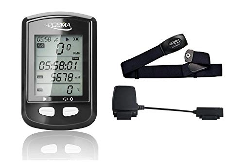Ordinateurs de vélo : POSMA Bluetooth Ant+ Dual Mode DB2 Ordinateur de vélo GPS BCB30 Capteur de Cadence BHR20 Moniteur de fréquence Cardiaque Compteur kilométrique Support GPS par Smartphone iPhone