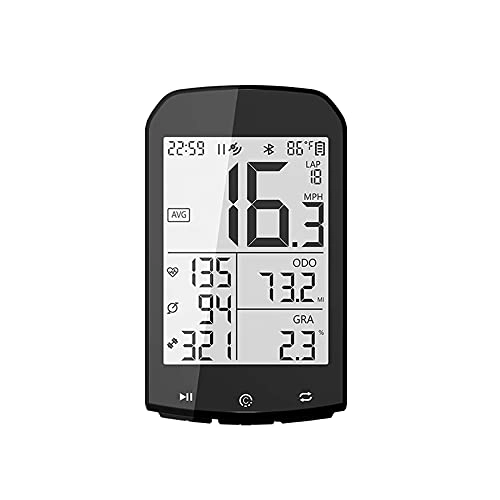 Ordinateurs de vélo : QPALZMGK Ordinateur De Vélo GPS Vélo Ordinateur De Vélo Étanche Ant+ Ordinateur De Vélo GPS Bluetooth 4.0 Baromètre Intégré Thermomètre 30+ Heures D'autonomie