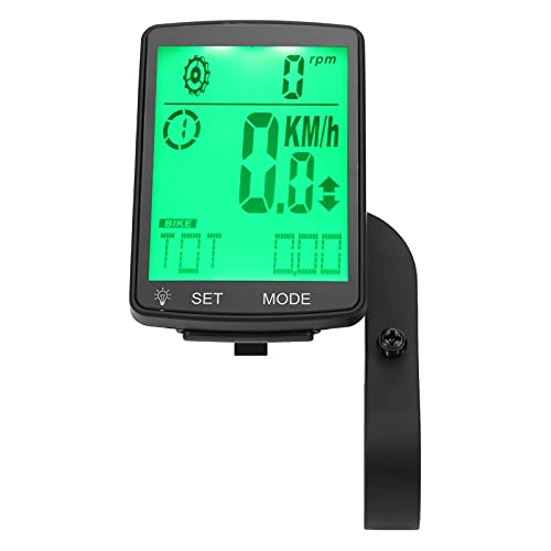 Ordinateurs de vélo : Qqmora Ordinateur de vélo Multifonctionnel Compteur kilométrique de vélo Support de capteur Intelligent Affichage de rétroéclairage LCD pour Hommes en(205-YA100 Green)