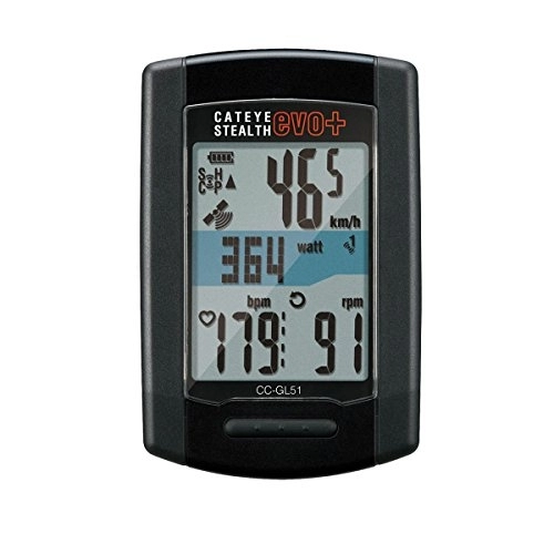 Ordinateurs de vélo : SHIMANO CatEye Evo+ Cc-Gl51 Compteur GPS Noir