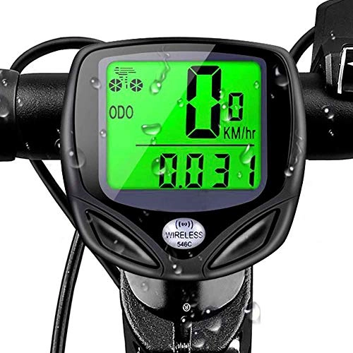 Ordinateurs de vélo : SHS2018 Compteur de vélo étanche IP54 - Rétroéclairage LCD - Avec chronomètre - Surveillance en temps réel - Pour le cyclisme - Vitesse et distance parcourue