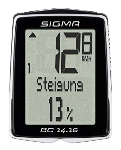 Ordinateurs de vélo : Sigma BC 14.16 STS Compteur sans Fil Mixte Adulte, Noir, Taille Unique