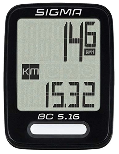 Ordinateurs de vélo : Sigma BC 5.16 Compteur de vélo avec Fil Mixte Adulte, Noir, 3, 5x7, 8x11, 3