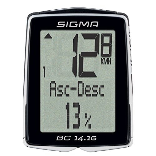 Ordinateurs de vélo : Sigma Compteur BC 14.16 Couleur Noir