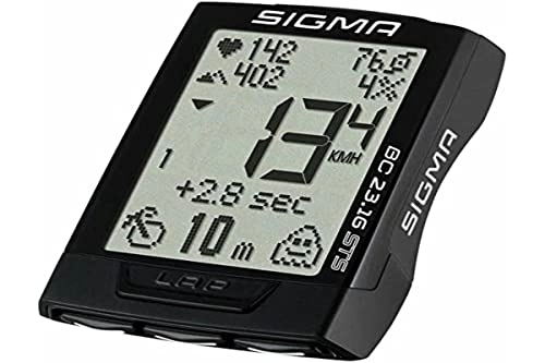 Ordinateurs de vélo : Sigma Computer Ordinateur BC 23.16 STS Set Topline Adulte Unisexe, Noir, TU EU
