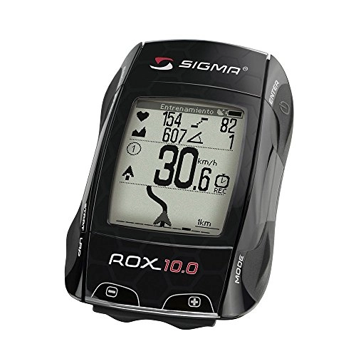 Ordinateurs de vélo : Sigma Rox 10.0 Kit Complet Compteur GPS Black