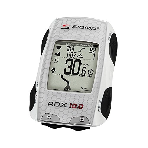 Ordinateurs de vélo : Sigma Rox 10.0 Kit Complet Compteur GPS White