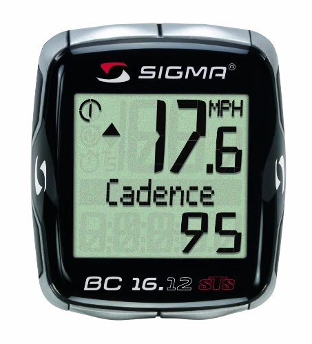 Ordinateurs de vélo : Sigma Sport BC16.12 STS CAD Double Wireless 16 Function Bicycle Computer with Cadence