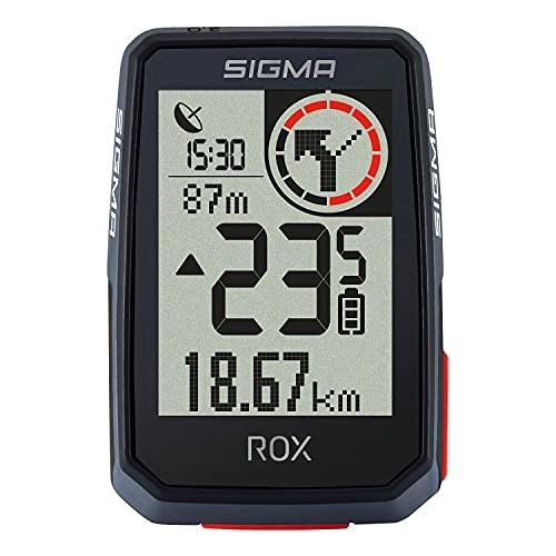Ordinateurs de vélo : SIGMA Sport ROX 2.0 Noir | Compteur Cycle GPS vélo sans Fil & Navigation avec Support Cintre / Potence GPS Inclus | Pur Plaisir de Navigation GPS en extérieur