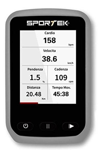 Ordinateurs de vélo : Sportek ciclocomputer MTB Road GPS Cartes T100 Ant + Gris, Gris