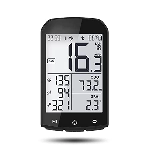 Ordinateurs de vélo : STTGD Compteur De Code GPS Intelligent pour VéLo, Compteur KiloméTrique Anti-Pluie sans Fil Bluetooth pour Fourmis, Accessoires D'éQuipement De Cyclisme, avec Grand éCran De
