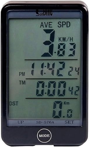 Ordinateurs de vélo : TAMSOI TXY Ordinateur de vélo sans Fil chronomètre vélo Compteur de Vitesse Compteur kilométrique chronomètre LCD Ordinateur étanche (Noir)