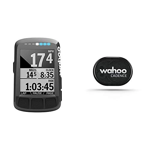 Ordinateurs de vélo : Wahoo Fitness ELEMNT Bolt GPS Bike Computer Mixte Adulte, Black & RPM Capteur de Cadence avec Bluetooth Smart et Ant connectivité