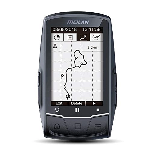 Ordinateurs de vélo : Walory Compteur de Vitesse GPS - M1 Vélo Système de Position Globale Ordinateur de vélo Système de Position Globale Navigation Compteur de Vitesse BLE4.0 Connectez