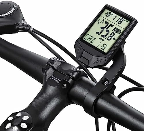 Ordinateurs de vélo : WDX - Compteur de vitesse de vélo, extérieur multifonctionnel sans fil imperméable à l'eau compteur kilométrique pour vélo de montagne / vélo de route, mesure de la vitesse (couleur : noir)