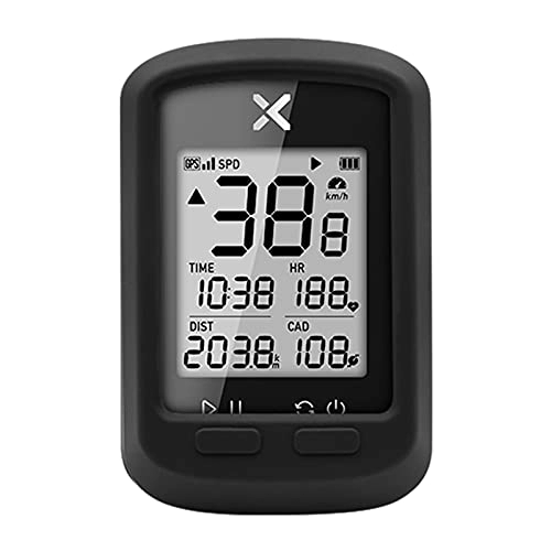 Ordinateurs de vélo : XOSS G+ Compteur de Vélo GPS Compatible avec Ant+ IPX7 Étanche Compteur sans Fil Écran Rétroéclairé avec Housse de Protection Noir