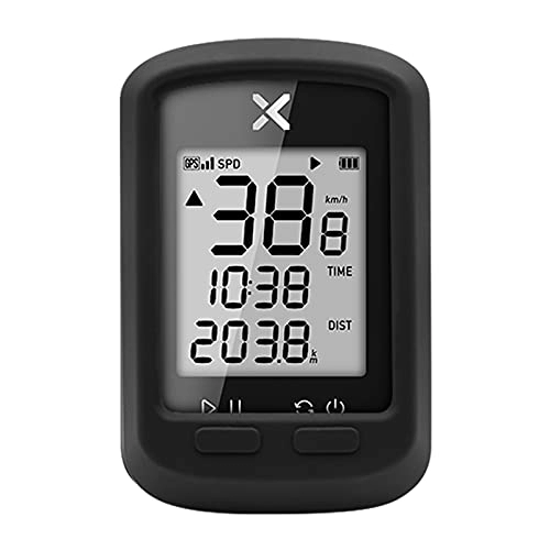Ordinateurs de vélo : XOSS G Compteur de Vélo GPS IPX7 Étanche Compteur sans Fil Écran Rétroéclairé avec Housse de Protection Noir