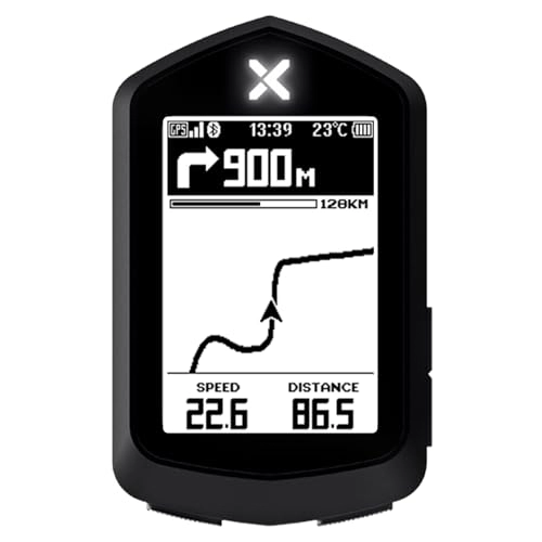 Ordinateurs de vélo : XOSS NAV Compteur GPS Vélo sans Fil, Navigation Cartographique, USB Type-C Charge Rapide avec IPX7 Etanche Ecran HD 2.4 Pouces