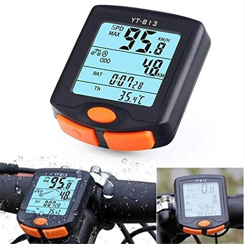 Ordinateurs de vélo : YEATOP Imperméable à l'eau Ordinateur de vélo Compteur kilométrique chronomètre Compteur de Vitesse Montre LED numérique taux