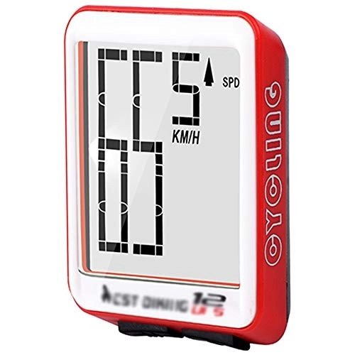 Ordinateurs de vélo : YWZQ Ordinateur de vélo, LED Multifonction numérique de fréquence VTT Vélo Compteur de Vitesse sans Fil à vélo odomètre Ordinateur Chronomètre, Rouge