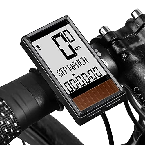 Ordinateurs de vélo : YZDKJDZ Ordinateur de vélo Solaire sans Fil, Compteur de Vitesse de vélo Marche / arrêt Automatique sans Fil, Compteur kilométrique étanche à écran Tactile, chronomètre de vélo rétroéclairé