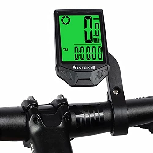 Ordinateurs de vélo : YZX Odomètre Vélo, Compteur de Vitesse d'ordinateur de vélo sans Fil extérieur à 18 Fonctions, avec rétroéclairage LCD podomètre de kilométrage de Cyclisme Anti-interférence, Noir