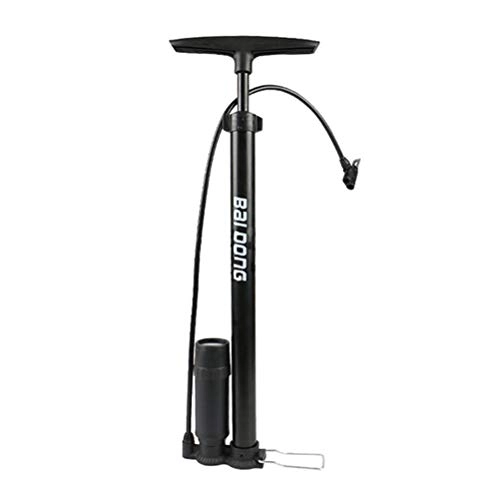 Pompes à vélo : Abaodam Mini pompe à air haute pression portable électrombile manuelle à pied pompe à vélo légère à fixer librement (noir)
