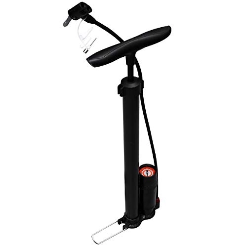 Pompes à vélo : ABOOFAN Gonfleur de vélo de montagne portable avec manomètre Pompe à air haute pression pour la maison et l'extérieur