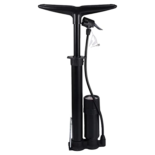 Pompes à vélo : ABOOFAN Pompe à vélo portable avec manomètre haute pression pour vélo de route et VTT Noir