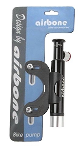 Pompes à vélo : Airbone 2 in 1 Mini Pompe 2 en 1 Mixte, Noir-Noir, Standard