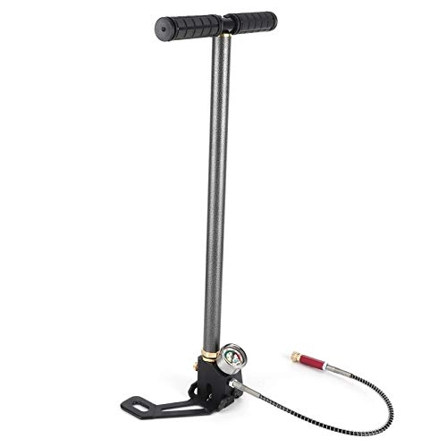 Pompes à vélo : Ausla 0-6000psi Pompe à Vélo Haute Pression Portable avec Manomètre, Pompe à Main pour Auto / Moto / Vélo / Kayaks / Balles Gonflables, Pompe à Cadre de Vélo
