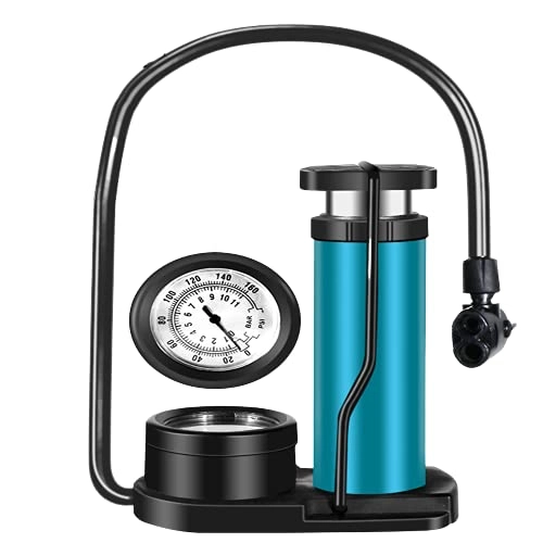 Pompes à vélo : BENBANG Mini pompe à air légère pour tous les vélos (bleu, 17, 6 x 13, 2 x 7 cm)