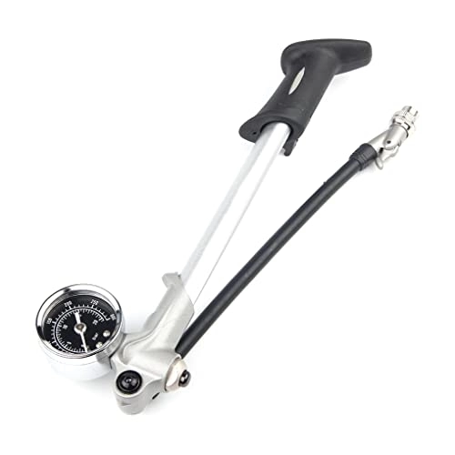 Pompes à vélo : Bicycle de pompe à choc de bicyclette 300PSI Pression avant Suspension arrière Valve universelle pour VTT MTB, Gauge de pression de la pompe à vélo
