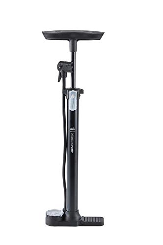 Pompes à vélo : DANSI Mini pompe à air sur pied pliant, manomètre intégré et double tête de valve compatible avec toutes les valves courantes.
