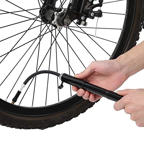 Pompes à vélo : FRAYUER Pompe à vélo en Alliage d'aluminium gonfleur de Pneu de vélo VTT Mini Pompe montée sur Cadre for Valve Presta et Schrader (Color : Black)