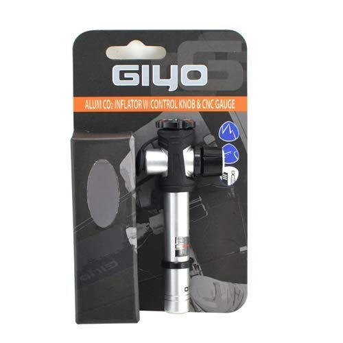 Pompes à vélo : GIYO GC-09C Alum Gonfleur de CO2 avec bouton de contrôle et jauge CNC ST1787