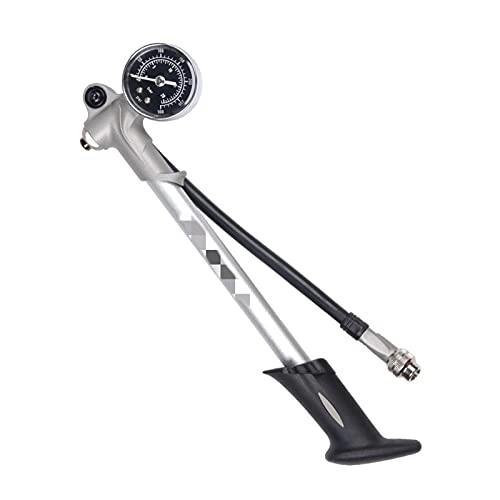 Pompes à vélo : jiejie store 30 0PI Fourniture d'air Pompe à vélo de gonfleur pour gonfler Fork Shock convient au Schrader avec le tuyau pliable PSI / Bar Gauge GS02D Facile à utiliser et à utiliser, fabriqué dans un