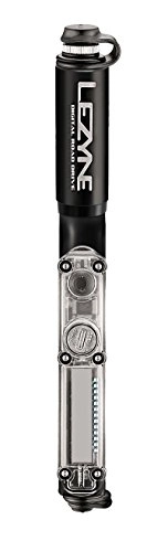 Pompes à vélo : LEZYNE Mini Pompe Road Drive 160 PSI numérique, 18 cm Pompe à air, Noir Brillant, uni