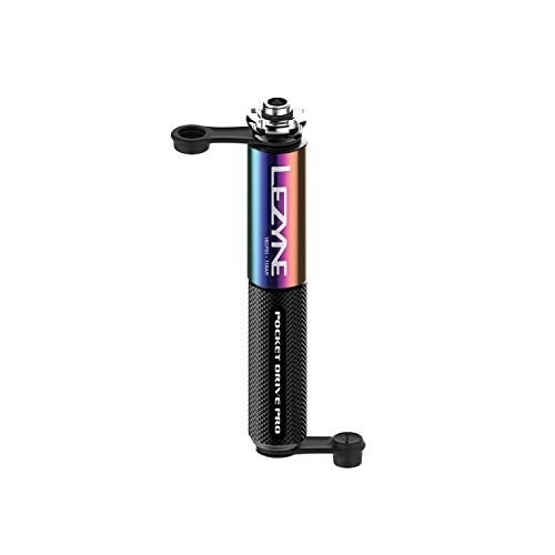 Pompes à vélo : Lezyne Pocket Drive Pro Mini-Pompe Mixte-Adulte, Métallique / Noir, 14 cm