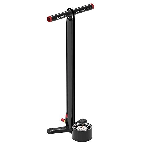Pompes à vélo : LEZYNE Shop Floor Drive-Manomètre 3" 5 Pompe à Pied Mixte Adulte, Black / Hi-Gloss
