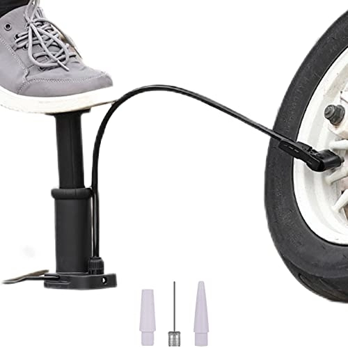Pompes à vélo : Lot de 2 pompes pour pneus de vélo | Pompe sur pied portable avec valves Presta et Schrader | Pompe à air moulée intégrée pour tous les vélos, compatible avec Presta