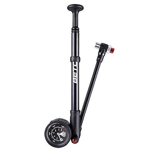Pompes à vélo : Mini pompe à vélo pompe d'amortisseur pour vélo vtt fourche / vélo pompe de suspension arrière tuyau de 400 psi pompe à main pneumatique avec gonfleur de vélo de jauge