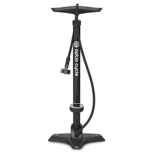 Pompes à vélo : Optio Cycle Pompe à vélo avec manomètre, Noir