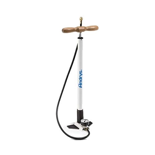 Pompes à vélo : Pompe Professionnelle avec manomètre, Tube en Acier Central d. 35 mm de Couleur Blanche