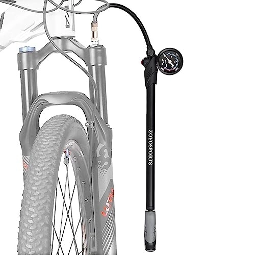 Pompes à vélo : Pompe à air pour VTT - Pompe à chocs haute pression - Portable - Mini pompe à vélo avec bouton de purge d'air - Pompe à air haute pression pour VTT
