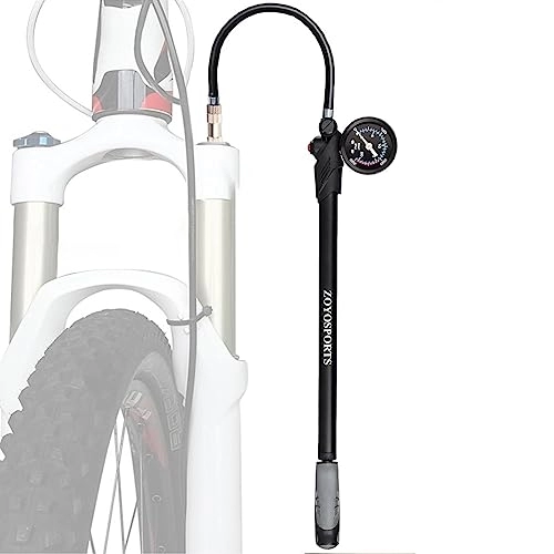 Pompes à vélo : Pompe à chocs pour vélo, pompe à air avant haute pression 300 psi, pompe à fourche avant, poignée confortable, pompe à pression universelle pour vélo de montagne